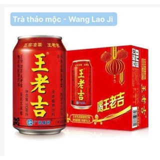 Thùng 24 lon trà sâm, trà thảo mộc Wanglaoji lon 310ml uống là phê