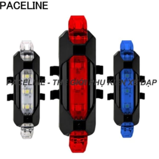Đèn xe đạp hậu LED pin sạc, đèn hậu xe đạp cảnh báo đi đêm siêu sáng thể thao an toàn