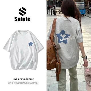 Salute áo phông xám tiêu nữ local brand bigsize cổ tròn 100% cotton  áo thun unisex Y0216