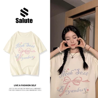 Áo phông nữ Salute mùa hè fashion local brand quả mơ form rộng   100% cotton bigsize áo thun outerity Y1069