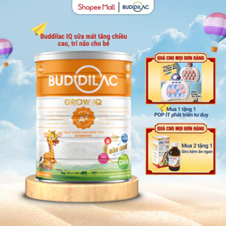 Sữa Buddilac Grow IQ - Bổ sung 2'FL HMO, Bột Bào Ngư ABA- Active, DHA, Omega 3 và 6, các Vitamin thiết yếu  - lon 900g