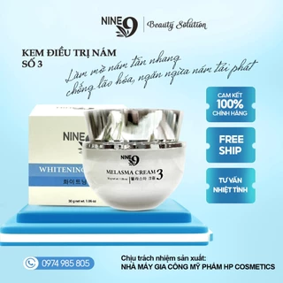 Kem nám ban đêm Nine 9 số 3 30gr  mờ nám, tàn nhang dưỡng trắng da mịn màng hiệu quả