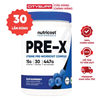 Bột Tăng Sức Mạnh Nutricost Pre-Workout Extreme Pre X Complex (30 Lần Dùng) Tăng Sức Bền, Năng lượng | Nhập Khẩu Mỹ