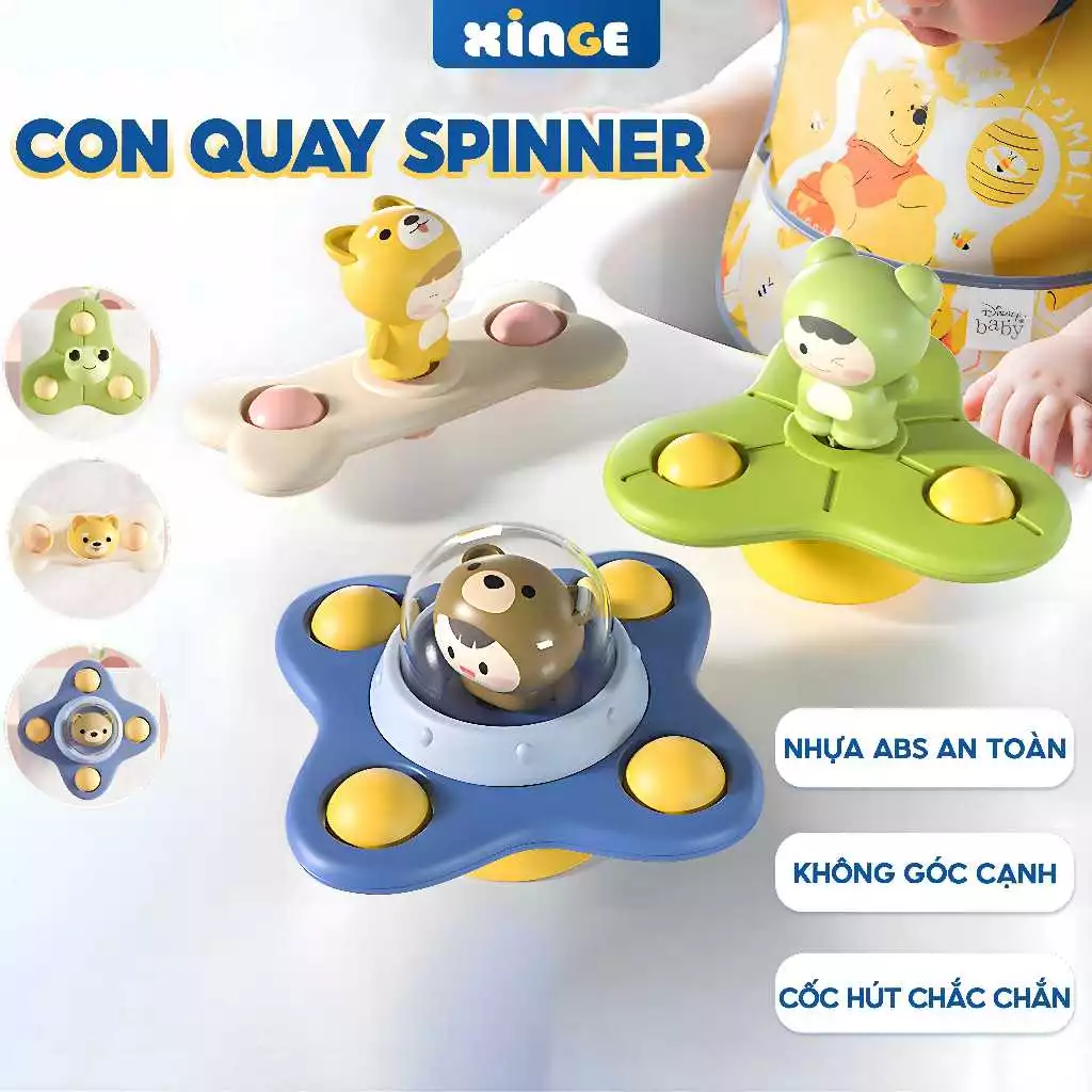 Đồ chơi con quay spinner XINGE gắn tường, dính bàn,dễ thương vui nhộn, đồ chơi cho bé nhiều màu sắc