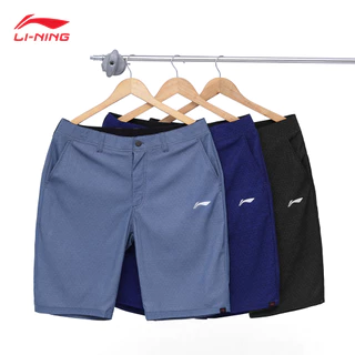 Quần Short Nam Li-Ning Basic Sport, Chất Gió, Thiết Kế Cạp Cài Cúc Lịch Sự, Sang Trọng, Màu Sắc Dễ Mặc-BH 12 Tháng AR05