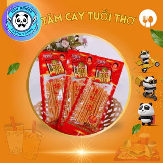 Tăm Cay Gói 100g, Tăm Cay Ăn Vặt Tuổi Thơ - PandaFoodsLC