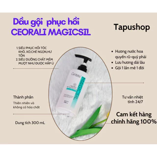 DẦU GỘI HƯƠNG NGƯỚC HOA CEORALI MAGICSIL (Dưỡng phục hồi chuyên sâu tóc khô, xơ , chẻ ngọn)