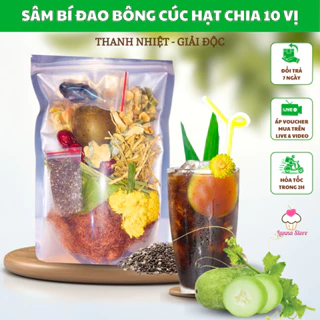 Set Sâm Bí Đao Bông Cúc Hạt Chia 10 Vị Nấu 8 Lít Nước