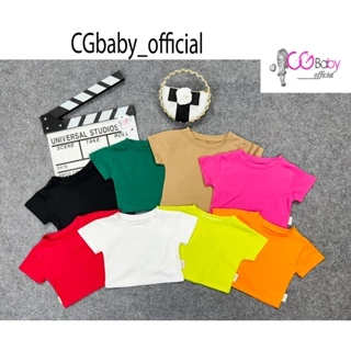 Áo Thun Croptop Cộc Tay Có Năm Màu Cho Bé Gái CGBaBy- Official