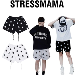 Quần Short In Kín Ngôi Sao Stressmama hottrend Quần Đùi Chất Cotton Thô Mềm Mịn Dày Dặn Phong Cách Hàn Quốc 2024