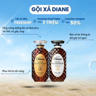 Bộ Dầu Gội Xả Moist Diane Extra Damage Repair 450ml - Phục hồi tóc hư tổn nặng