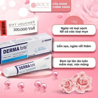 Gamma Derma Forte - Gel Giảm Thâm Mụn Ngừa Thâm Mờ Sẹo, Giảm Viêm, Mụn Ẩn, Mụn Đầu Đen Dưỡng Trắng Mịn Da - ROCY