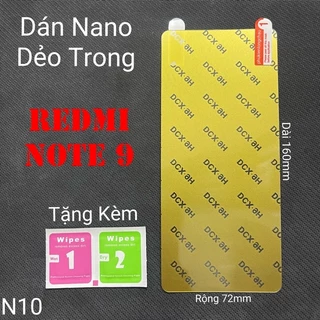 Dán Bảo Vệ Màn Hình Xiaomi Redmi Note 9 / Redmi 10x 4G Dẻo Mỏng Trong Suốt Phủ Nano Chống Trầy Xước (N10)