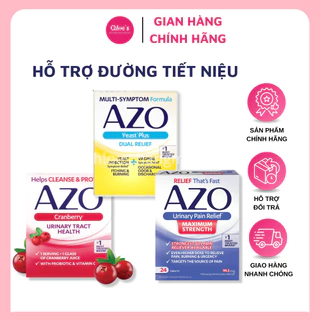 [Có che tên] Viên uống AZO YEAST PLUS vàng cranberry đỏ hỗ trợ các vấn đề PHỤ KHOA tiết niệu nhập Mỹ Date 2025-2026