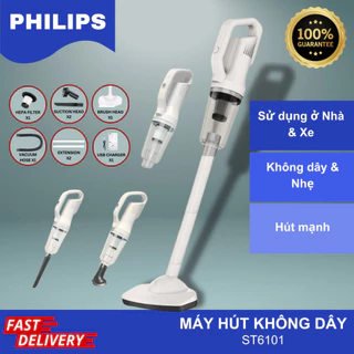 2024 Máy Hút Bụi ST6101 Mới - Máy Hút Bụi Mạnh Mẽ, Cầm Tay, Im Lặng, Dành Cho Xe Hơi, Lông Mèo, Thảm Nhỏ, Bụi