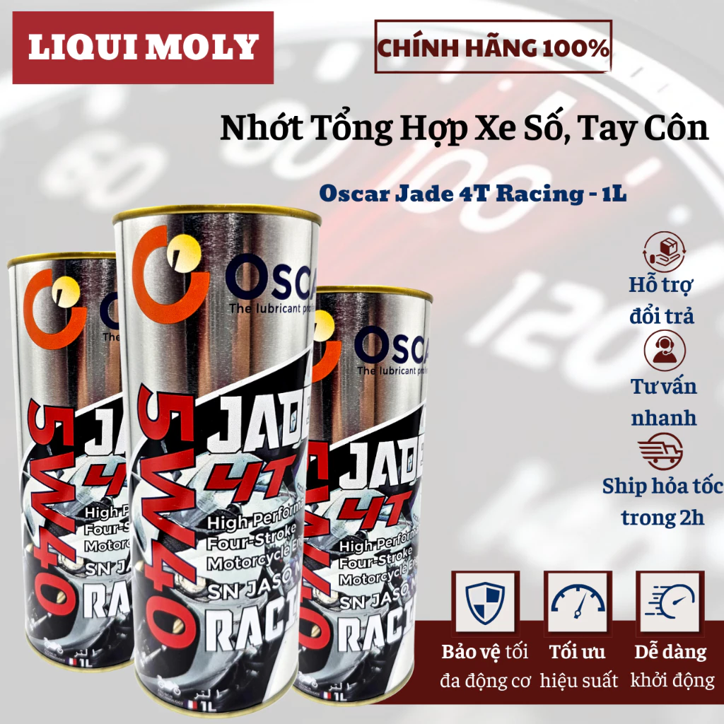 Nhớt tổng hợp cao cấp Oscar racing 5w40 1L cho xe số,côn tay, PKL...