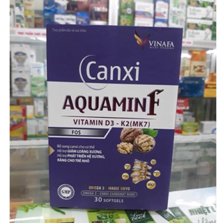 Viên uống Canxi (calci) Aquamin F - Canxi từ tảo biển - tích hợp D3 K2 (MK7) giúp tăng hấp thu - Lọ 30 viên nang mềm