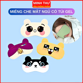 Bịt Mắt Che Mắt Ngủ Có Túi Gel Massage , Bịt mắt ngủ văn phòng Hình Thú cute - MINH THƯ VPP