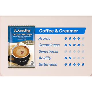 ( Bao Bì Mới ) Cà phê trắng Chek Hup Coffee & Creamer 2 IN1 không đường - Gói lẻ dùng thử