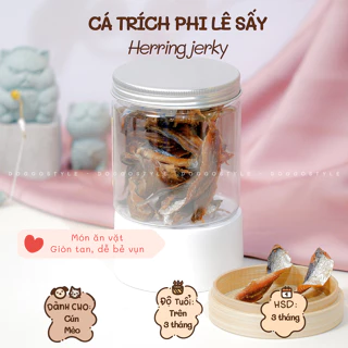 Treat Bánh Thưởng Cho Chó Mèo Cá Trích Phi Lê Sấy Khô DOGGO Homemade Không Chất Bảo Quản 50G Thức Ăn Cho Chó Thú Cưn