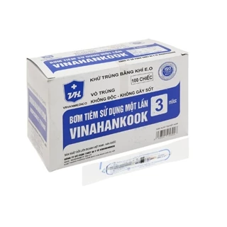 Bơm tiêm 3ml Vinahankook Hộp 100c