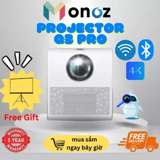 [BÁN HÀNG FLASH] Máy chiếu Android Q3 PRO Mini 8500 Monoz HD 1080P 4K WiFi LED Projector.