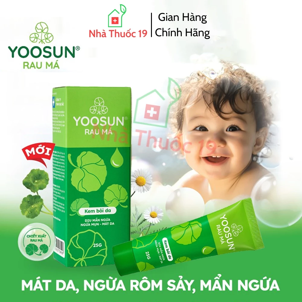 Yoosun Rau má ngừa rôm sảy, mẩn ngứa, hăm tã, muỗi đốt cho bé, kem ngừa sẹo mụn, giảm thâm từ thảo dược - 25g