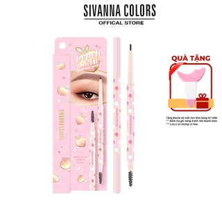 Chì kẻ mày 2 đầu Sivanna Colors Pefect Peach Eyebrow Pency HF5098