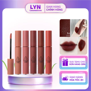 (Bill Hàn) Son Kem Lì, Lên Màu Chuẩn 3CE Velvet Lip Tint 4g