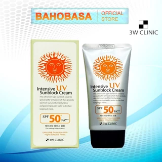 Kem Chống Nắng 3w Clinic Uv Sunblock Cream Spf 50+ Pa+++ 70 Ml Bahobasa