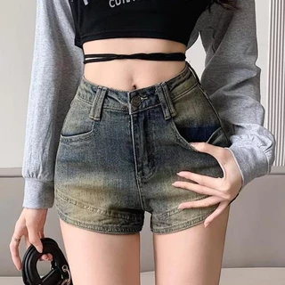 Quần Short Jeans Nữ , Quần Đùi Nữ Chất Liệu Demin Cá Tính Cổ Điển L001