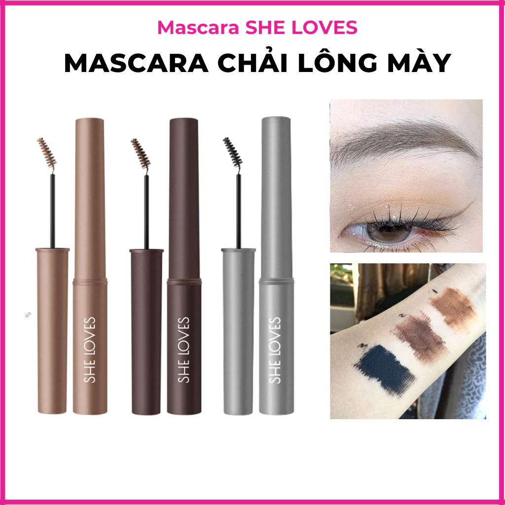 Mascara lông mày SHE LOVES nghiêng 45 độ chống thấm nước lâu trôi