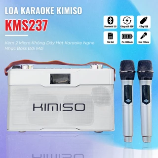 [ Tặng Kèm 2 Micro ] Loa Xách Tay KIMISO KMS237 - Thiết Kế Nhỏ Gọn, Công Suất Mạnh Mẽ, Âm Thanh Trầm Ấm Dễ Dàng Sử Dụng