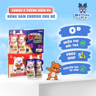 [COMBO 2 Thùng Giảm 5%] Nước Hồng Sâm Chu Chu Hàn Quốc Giúp Bé Ăn Ngon Ngủ Ngon, Tăng Đề Kháng