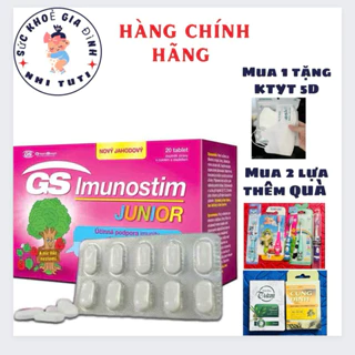 Viên Uống Hỗ Trợ Tăng Miễn Dịch Phòng Ngừa Cảm Lạnh, Nhiễm Khuẩn Đường Hô Hấp Ở Trẻ GS Imunostim Junior Hộp 20 Viên