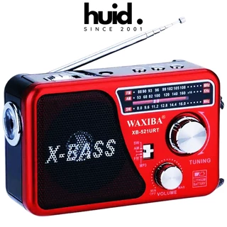 Máy nghe nhạc kiêm đài Radio FM Waxiba XB-521URT- Đài FM 521 có hỗ trợ thẻ nhớ TF và USB có đèn pin