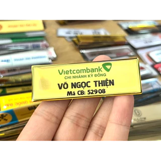 Bảng Tên Nhân Viên Vietcombank - Bảng Tên Đeo Áo