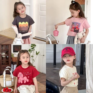 Áo phông cộc tay bé gái DMINT in hoạt hình BOBO sắc nét chất cotton-  Áo thun mùa hè cho bé AMBBKIDS