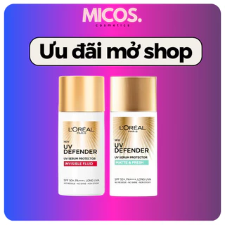 Kem Chống Nắng LOreal Paris UV Defender Serum X20 Thoáng Da Mỏng Nhẹ 50ml SPF 50++