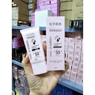 Kem chống nắng Helumei nâng tone trắng da kiềm dầu cho da dầu mụn da khô da nhạy cảm nhập 50ml