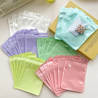 (Combo) Túi zip màu pastel đựng phụ kiện, card, top loader