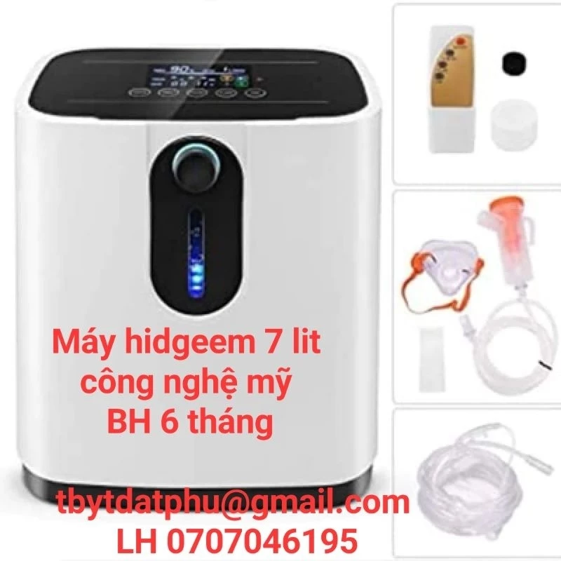 Máy tạo oxy y tế Gia Đình cho người bệnh tại nhà HIDGEEM ( HaKaWa) 7 lít công nghệ mỹ BH 6 tháng