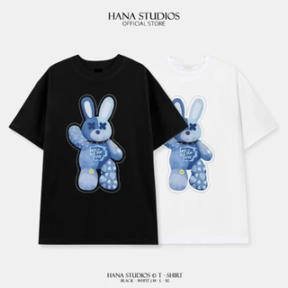 vÁo Thun Nam Nữ Form Rộng Cotton Tay Lỡ Unisex , Áo Phông Cổ Tròn Hana Basic Oversize Trend 2024 - JEAN RABBIT