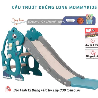 [ Ȟỏa Tốc HN ] Cầu trượt cho bé trong nhà hình khủng long,robot có gấu phát nhạc,bóng rổ mẫu 2024 Mama minhnhi