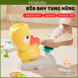 Đĩa bay tung hứng, đĩa bay đồ chơi hình chú vịt ngộ nghĩnh, đồ chơi vận động cho bé, chất liệu nhựa ABS cao cấp Miababy