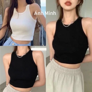 Ao ba lỗ ,áo croptop sát nách nữ kiểu ôm body vải cotton co giãn Ma1999