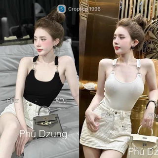 Áo nữ Bra CÓ MÚT NGỰC Croptop khuyên phối cuốn hút A174