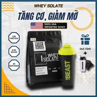 Sữa Tăng Cơ Giảm Mỡ - Whey Protein Isolate BodyGold túi 1kg + Tặng bình lắc Shaker 700ml