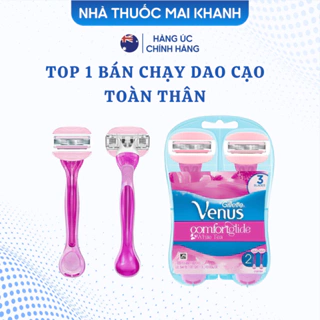 [Có che tên- tách lẻ] Bộ Dao Cạo Cho Nữ Có Đầu Bơ Gillette Venus Comfortglide White Tea Venus Blades