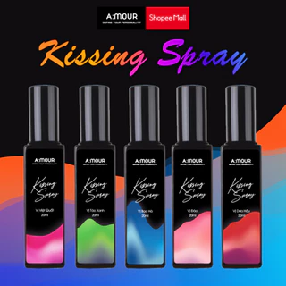 Xịt Thơm Miệng Kissing Spray Amour Vị Đào, Vị Việt Quất, Vị Bạc Hà, Thơm Mát 20ml - Dạng Xịt